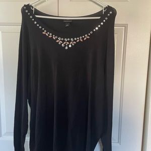 Rhinestone Embellished Sweater